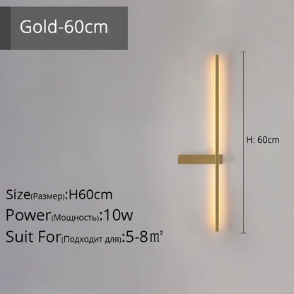 Decorbites™ LED-Wandleuchte, modernes minimalistisches Design, Aluminium, Innenbeleuchtung, Gold/Schwarz, AC85-260V
