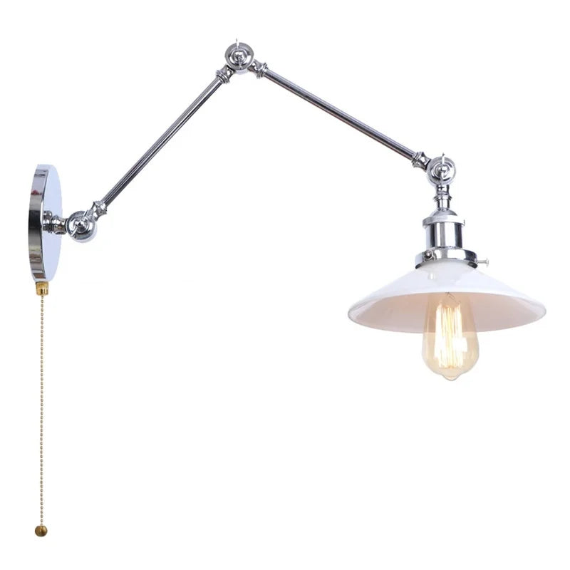 Decorbites™ Industrielles Loft Schwenkarm-LED-Wandleuchte Glas Vintage Spiegel-Lampe