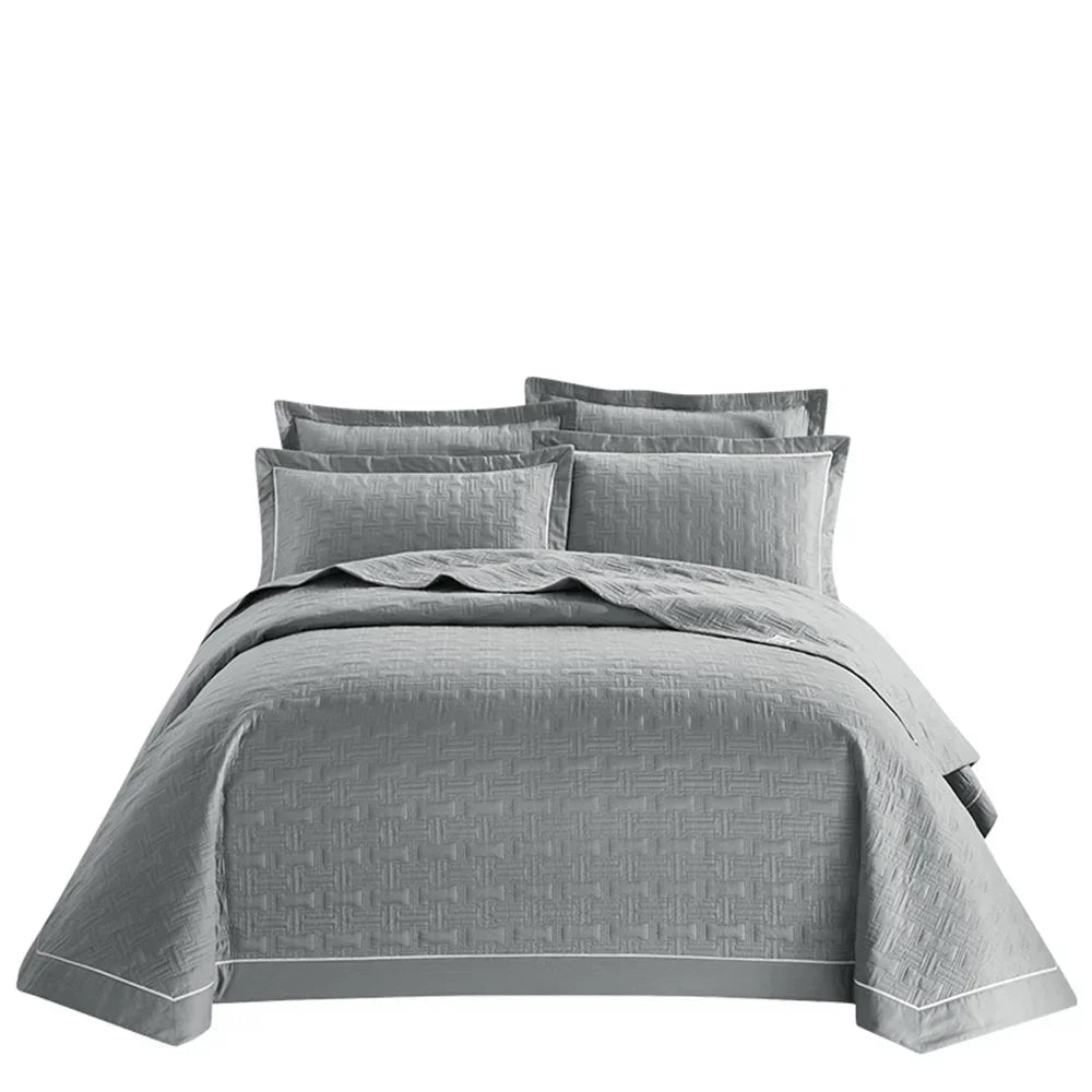 Decorbites™ Baumwoll-Tagesdecke-Bettüberwurf-Set mit dicker Steppung für luxuriöse Bettwäsche
