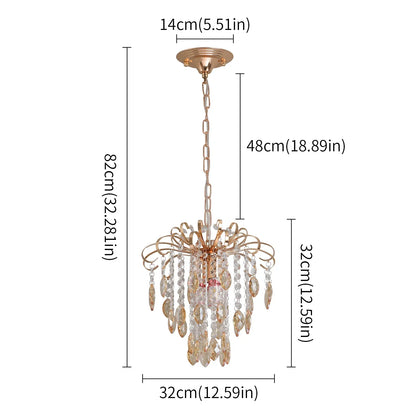 DecorBites™ Crystal Led Pendant Light Modern Chandelier Ceiling Lamp for Living Room