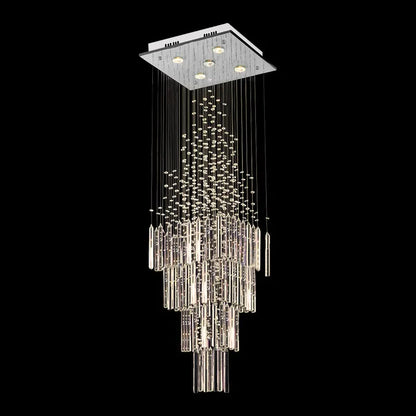 DecorBites™ Crystal Ceiling Chandelier Modern Living Room Lighting Fixture Loft Staircase Lustre