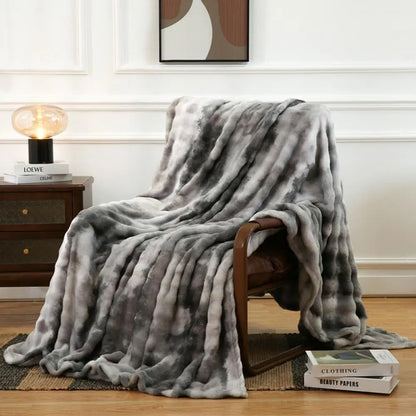 Decorbites™ Kuscheliges Kunstfell-Plüschdecke – Weich & Gemütlich Umkehrbarer Überwurf für Sofa & Bett