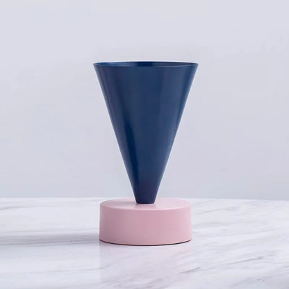 DecorBites™ Geometric Triangle Vase: Metallic Colored Flower Arrangement Terrarium & Home Decor