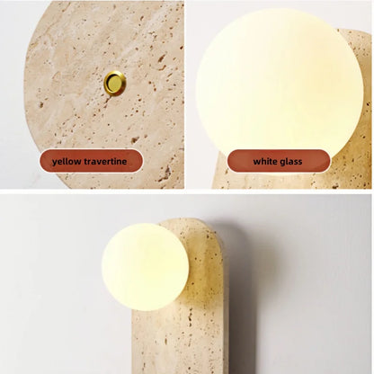 DecorBites™ LED Wall Light Fixture Modern Living Dining Room Yellow Glass Bedside Lamp
