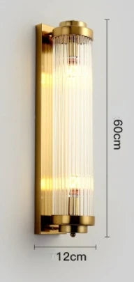 DecorBites™ Crystal Wall Sconce Lamp for Living Room Bedside Decor Glass Gold Lighting