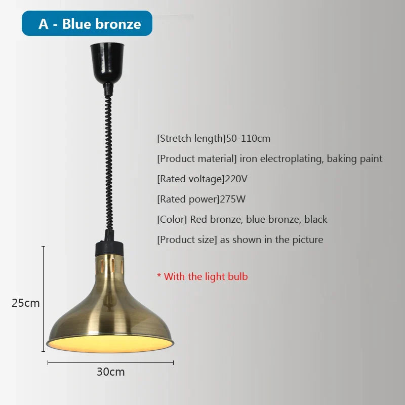 DecorBites™ Electric 275W Food Heat Preservation Pendant Light for Kitchen & Restaurant