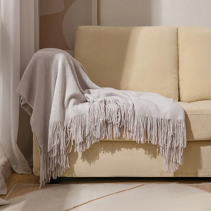 Decorbites™ Gestrickte Nordische Sofadecke - Weiche Wollmischung Bettrandtuch für Hotel-Schlafzimmer-Dekoration