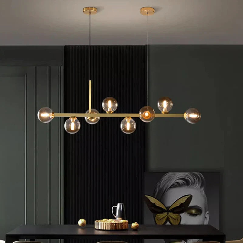 Copper Industrial Pendant Light 16-Head Brown