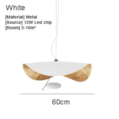 Decorbites™ Lederarm-Manta-Hängeleuchte Fliegende Untertasse-Hut industrielles Retro-Design weiß schwarz