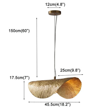Decorbites™ Blatt Leuchte Kupfer Kronleuchter Pendellampe für Nachttisch Wohnzimmer Esszimmer Bar