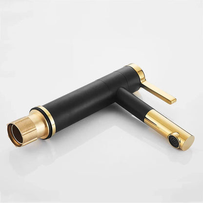 Decorbites™ Schwarze Messing Badezimmer-Waschbeckenarmatur Deckenmontiertes Gefäßmischer-Wasserhahn