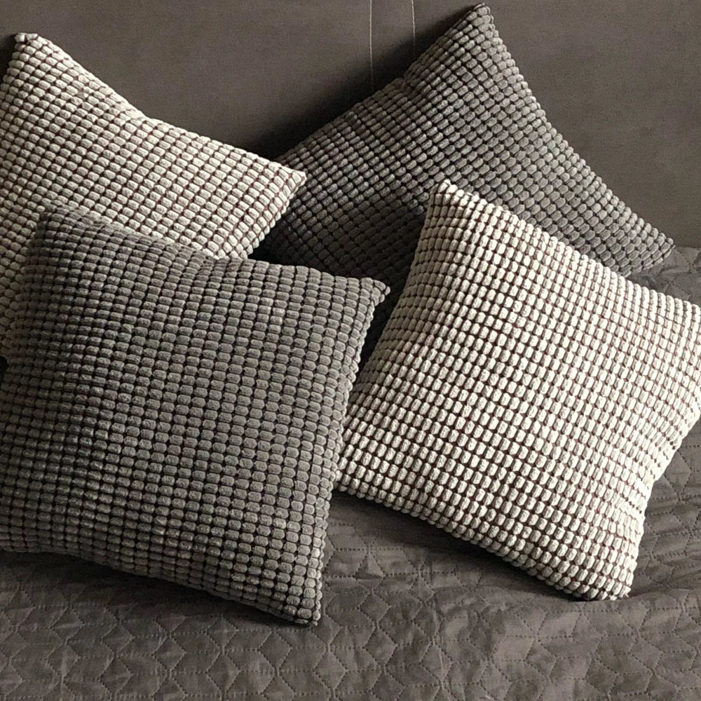 Decorbites™ Kordflanell Maiskorn-Muster Kissenbezug Einheitsfarbe Dekokissen-Hülle 40/45/50/55/60 cm