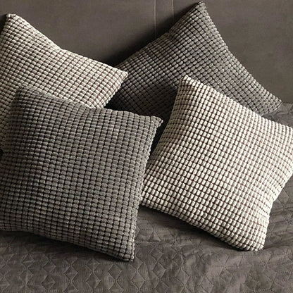 Decorbites™ Kordflanell Maiskorn-Muster Kissenbezug Einheitsfarbe Dekokissen-Hülle 40/45/50/55/60 cm