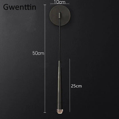 DecorBites™ Crystal Water Drop Wall Sconce for Bathroom & Bedroom, Gold LED Mirror Light