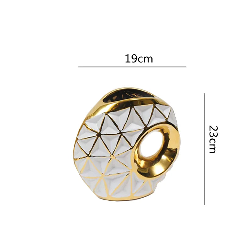 Decorbites™ Goldene Keramikvase für Hochzeit und Heimdekoration