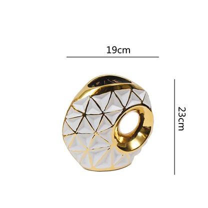 Decorbites™ Goldene Keramikvase für Hochzeit und Heimdekoration