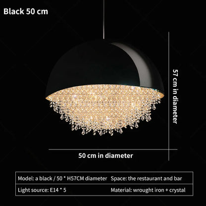 DecorBites™ Crystal Chandelier: Nordic Luxury Lighting for Living Room, Bedroom, and Dining Area