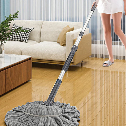 Decorbites™ Easy Spin-Mopp mit langem Griff für händigkeitsfreie Bodenreinigung