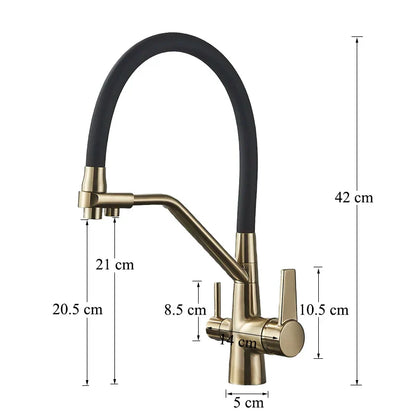 Decorbites™ Gold Filter Küchenarmatur 360° Drehung Reinigungsspülbeckenhahn