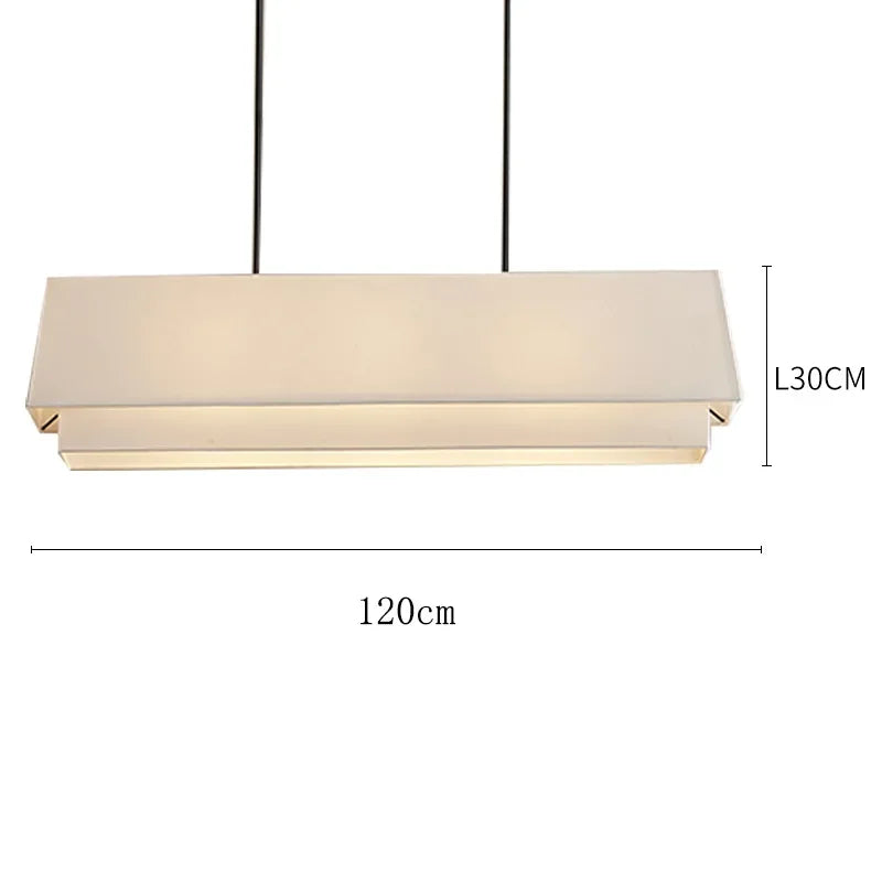 Decorbites™ Japanischer Stil Mehrstufiger Anhängerleuchte: Minimalistischer Stoffschirm für Wohnzimmer & Küchenzeile
