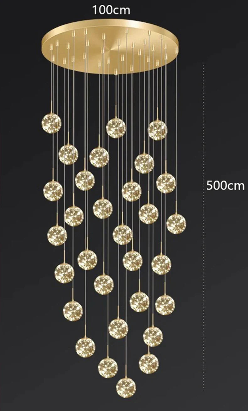 Brushed Brass LED Chandelier