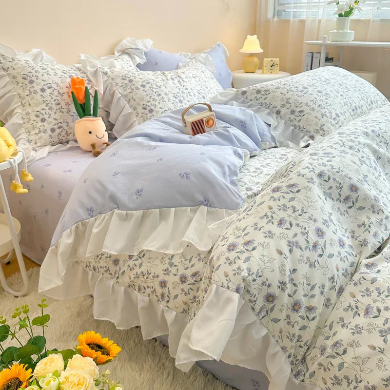 Floral Ruffle Bedding Set