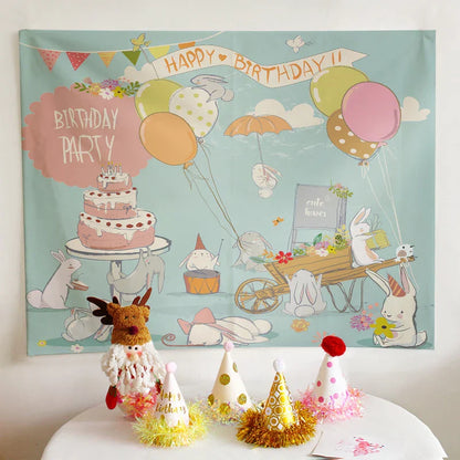 DecorBites™ Birthday Wall Tapestry Decoration Party Bedroom Hanging Cloth