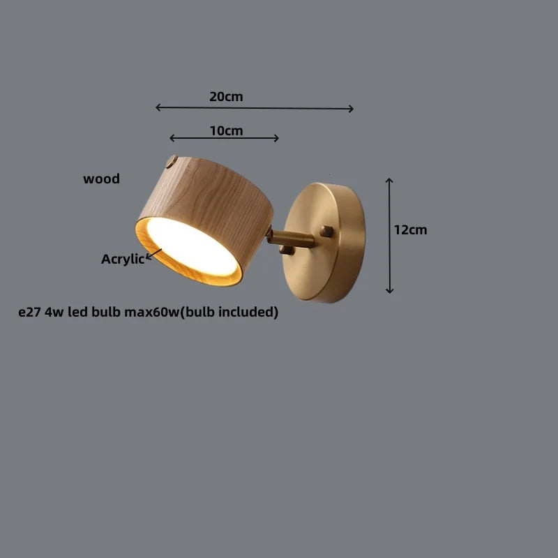 Decorbites™ LED Holz-Basis Wandlampe Modernes Kunst-Lichtarmatur für Wohnzimmer & Badezimmer