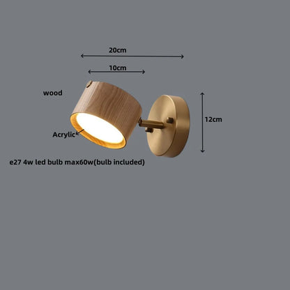 Decorbites™ LED Holz-Basis Wandlampe Modernes Kunst-Lichtarmatur für Wohnzimmer & Badezimmer