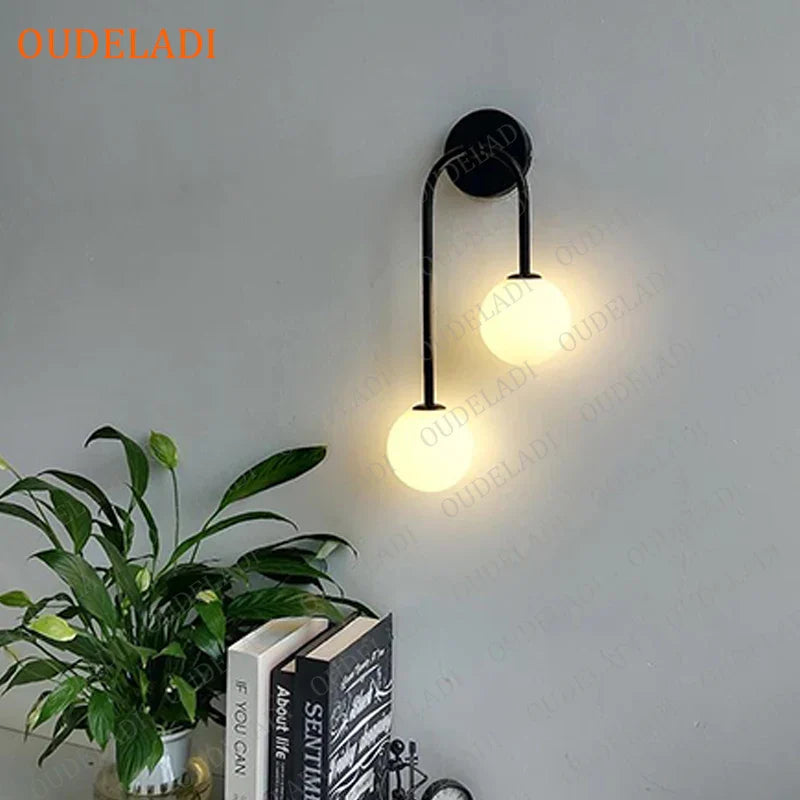 Decorbites™ Glasball-LED-Wandleuchte für modernes Wohnzimmer-Dekor