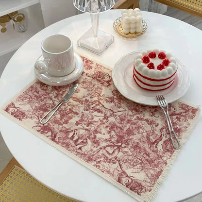 Decorbites™ Baumwoll-Leinen-Tischset - Wasserdicht & Wärmeisolierend Küchenuntersetzer