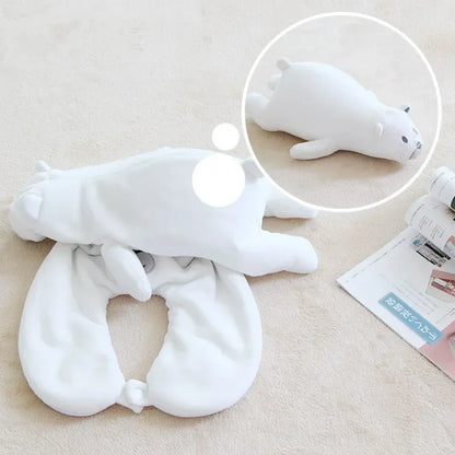 DecorBites™ Cute Plush Animal Neck Pillow for Comfortable Travel & Office Rest