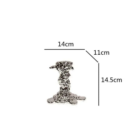 DecorBites™ Golden Candlestick Holder Resin Plated Wedding Centerpiece