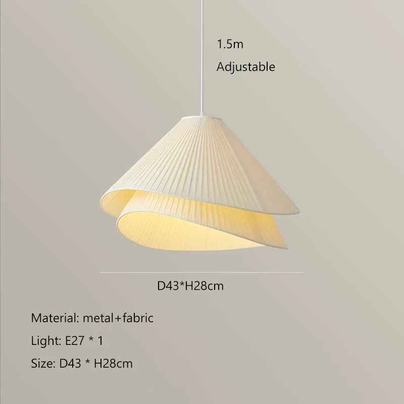 Decorbites™-Creme-Stoff-LED-Pendantleuchter für nordisches minimalistisches Heimdekoration