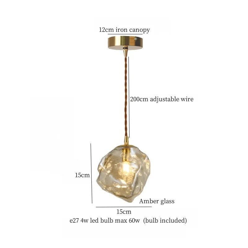 Decorbites™ Lava-Glas-LED-Hängeleuchte: Vintage-Hängelampe für Schlafzimmer, Wohnzimmer, Esszimmer