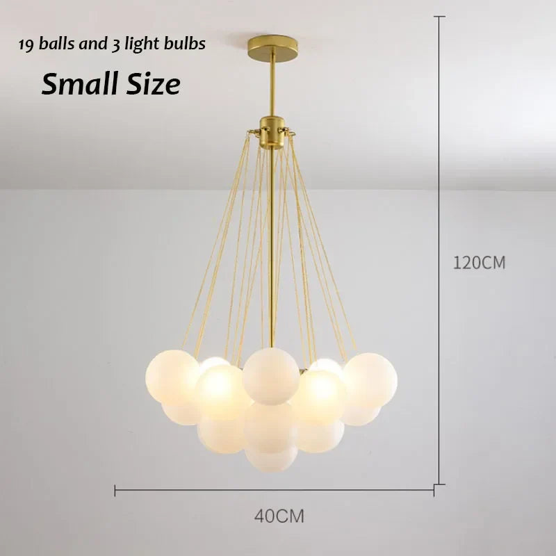 Decorbites™ Glasleuchter: Nordischer 19/37 Kugel-LED-Licht, Schwarzgold-Hängeleuchte für die Hausdekoration