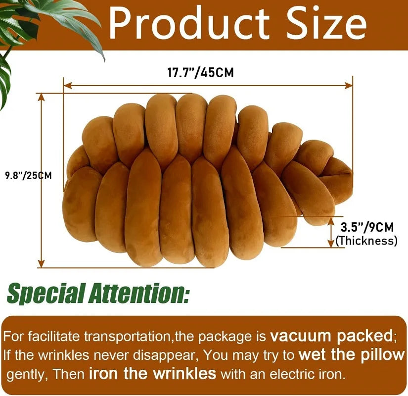 Green Knot Plush Pillow