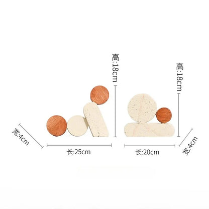 DecorBites™ Geometric Circle Resin Handicrafts - Hollowed-out Stone Figurines
