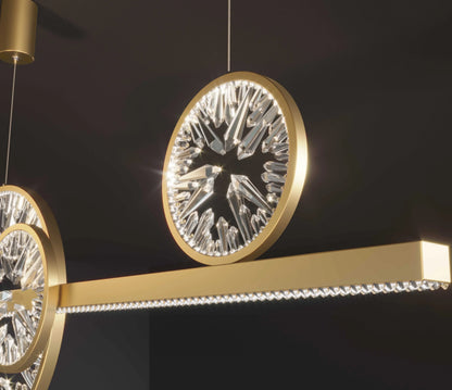 Decorbites™ Kristallring-Leuchter: Modernes nordisches Wohnzimmerlicht, luxuriöse minimalistische Lampen-Dekoration für das Zuhause
