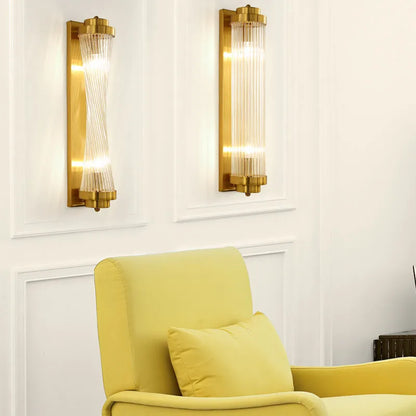 Decorbites™ Kristall-Wandleuchte: Moderne Wohnzimmer-Nachttischleuchte Glas Gold Leuchte