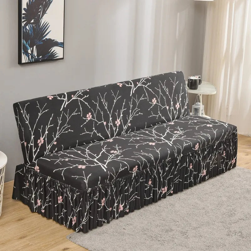 DecorBites™ Elastic Armless Futon Bed Sofa Cover Slipcover