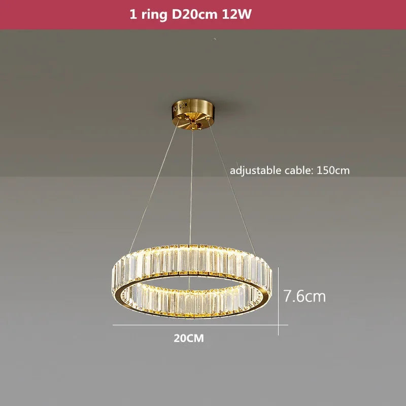 Decorbites™ Kristall-LED-Kronleuchter: Moderne Stahl-Hängeleuchte für luxuriöse Eingangshalle-Dekoration