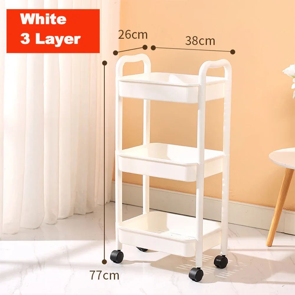 Decorbites™ Küchen-Wandwagen Rollierender Utility-Organizer-Regal-Trolley-Wagen