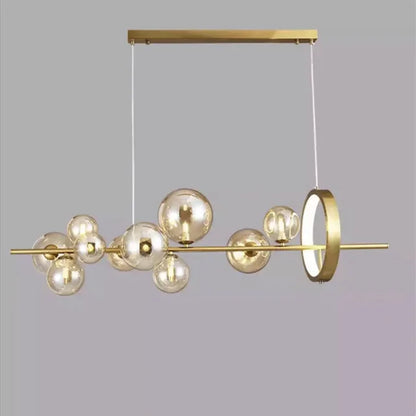 DecorBites™ Glass Ball LED Chandelier: Modern Nordic Style for Living, Dining, Kitchen, Study