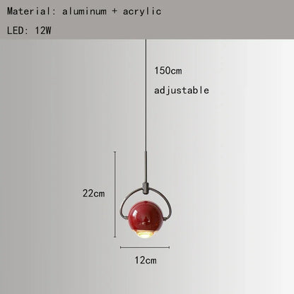 Modern Colorful Aluminum Mini Pendant Light
