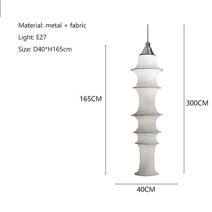 Nordic Wabi-Sabi White Silk Pendant Light