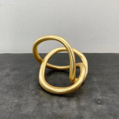 Decorbites™ Goldener Ringknoten Geometrische Harzornamente Handgefertigte Kunstdekoration Figuren