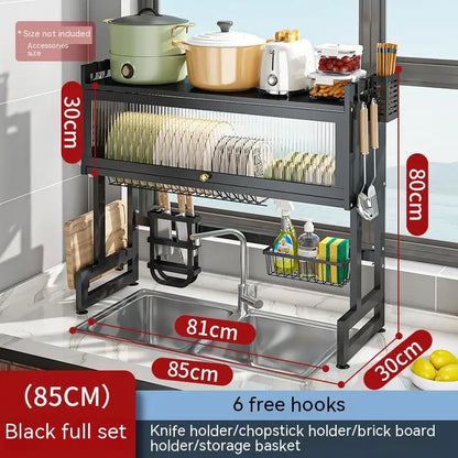 Decorbites™ Küchenschrank-Organizer-Regal für Spüle Gewürz Besteck Aufbewahrung