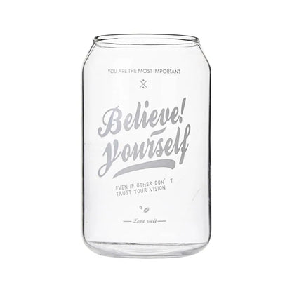 DecorBites™ 574ML Large Can Shape Beer Glass Cup, Durable Borosilicate Glass Drinkware