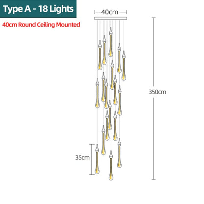 Decorbites™ Kristall-Wassertropfen-Kronleuchter: Moderne Luxus-LED-Beleuchtung für Schlafzimmer, Bar und Dekoration